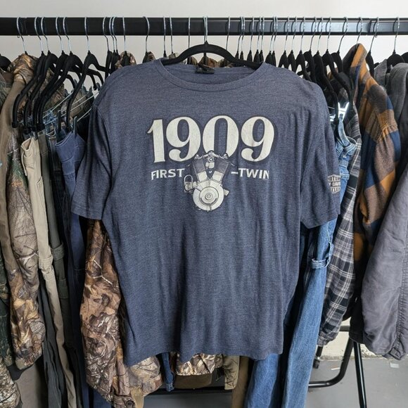 Vintage Harley Davidson tee with front and back prints - Picture 1 of 5